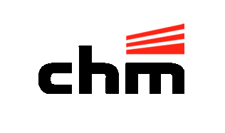 Logotipo de la empresa constructora de naves industriales CHM